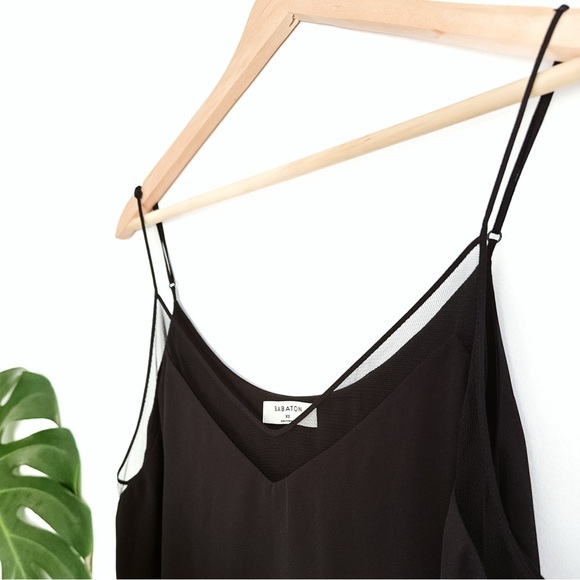 Aritzia Babaton Galen Mesh Camisole Tank Black - Size XS - Picture 5 of 10